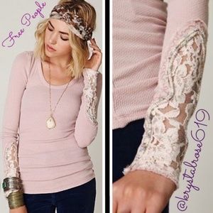 Free People Pink Crafty Cuff Thermal